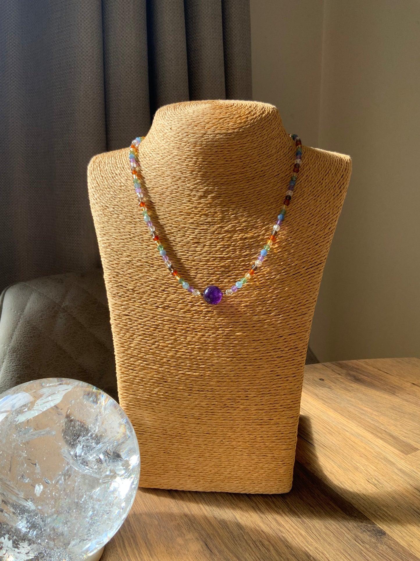 Rainbow Chakra Skinny Necklace