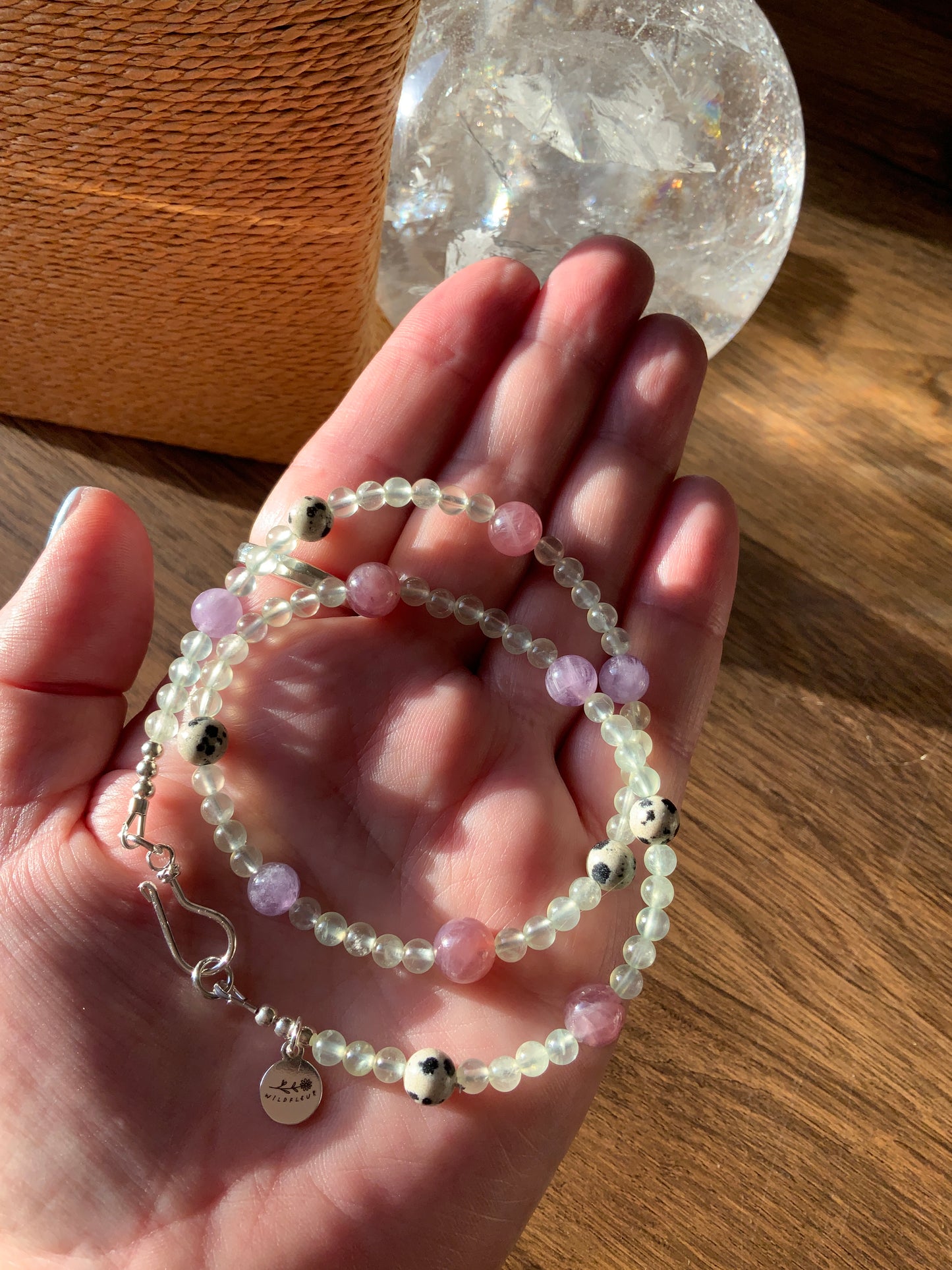 Crystal Pop Prehnite Necklace
