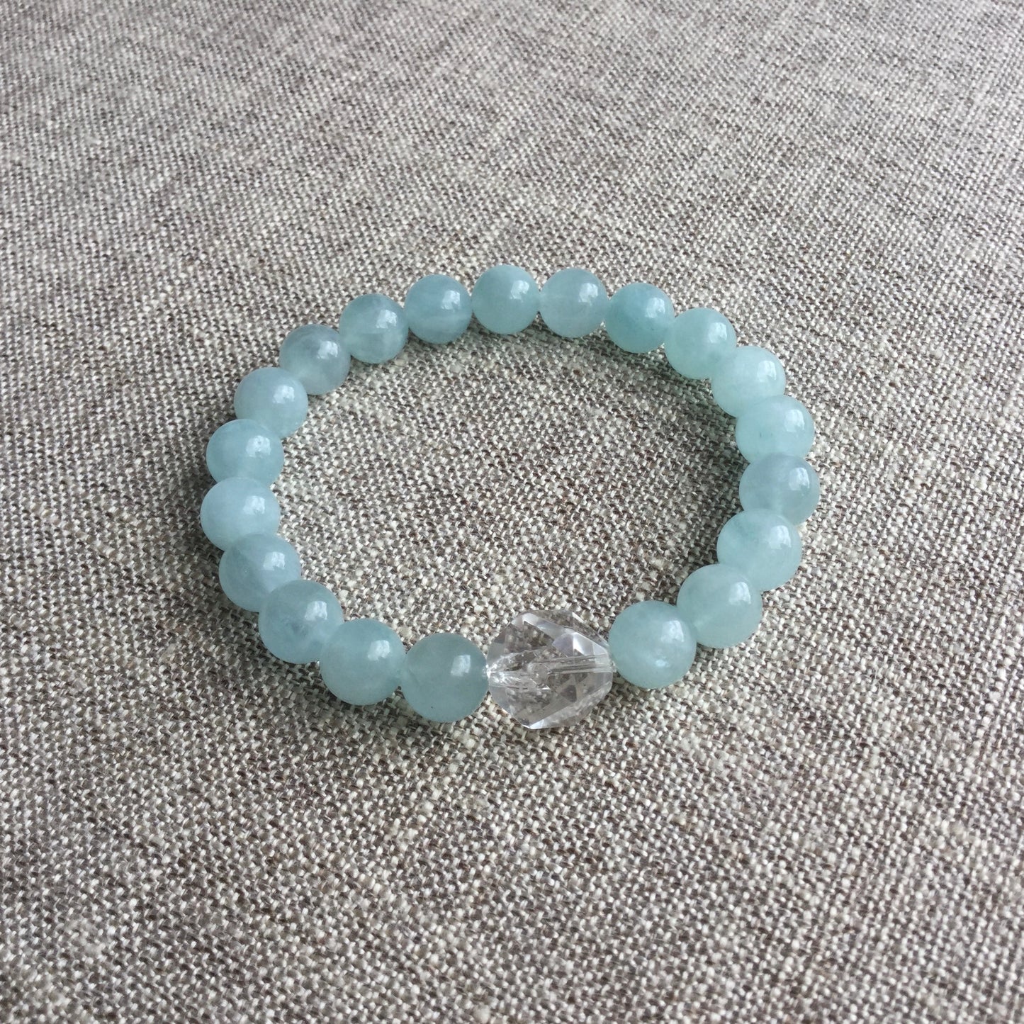 Soothe | Aquamarine & Clear Quartz Crystal Healing Bracelet