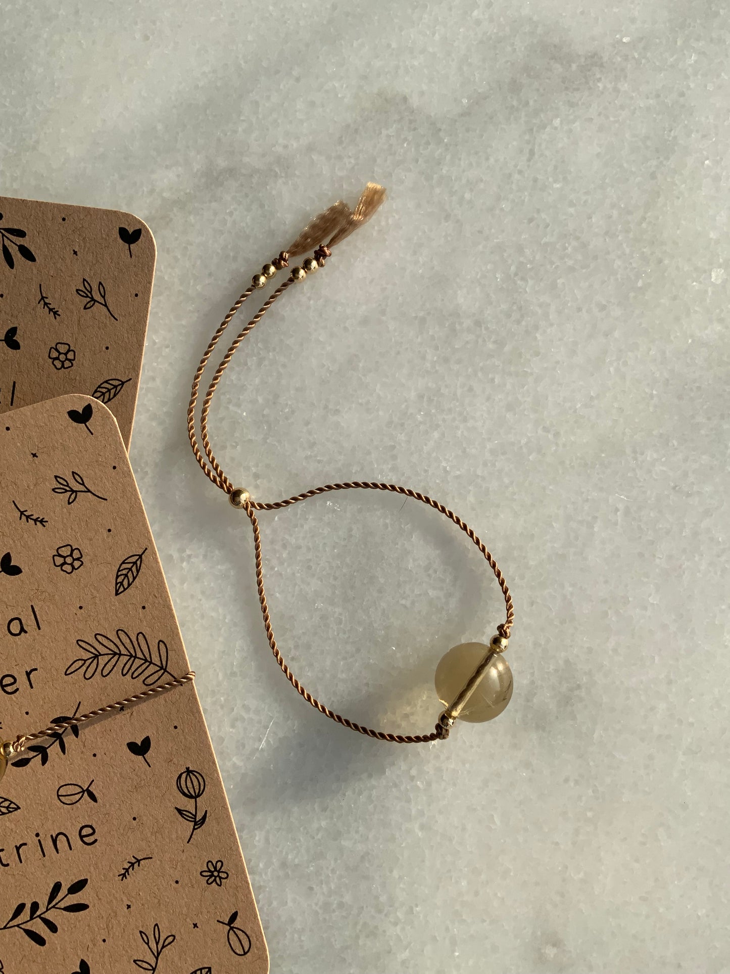 Citrine Crystal Power Adjustable Bracelet