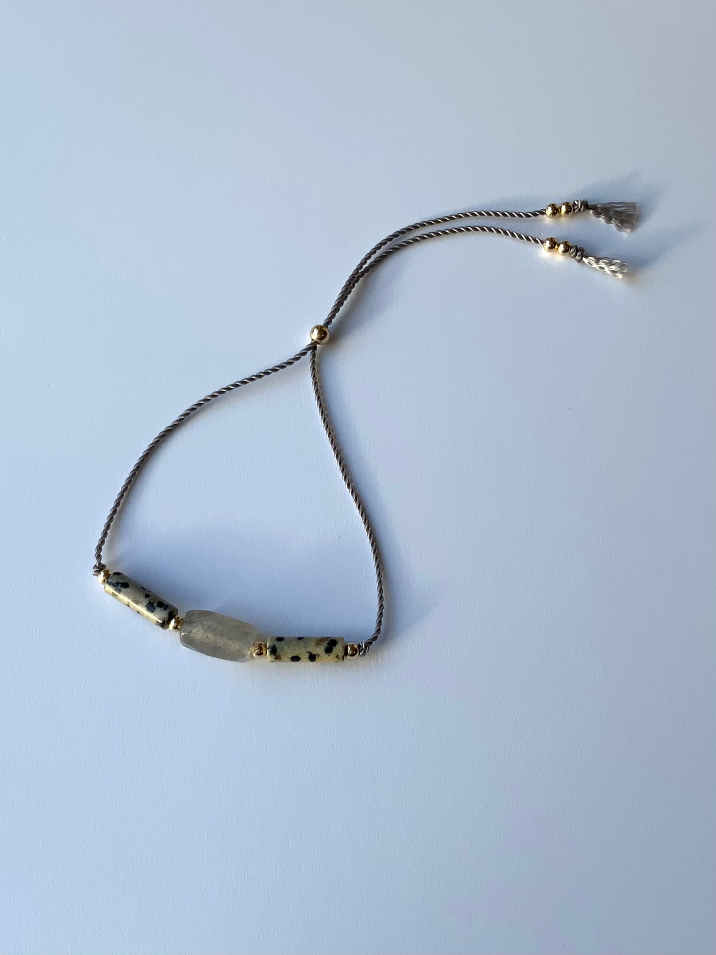 Embrace Joy | Dalmatian Jasper & Labradorite Bracelet | Adjustable Bracelet