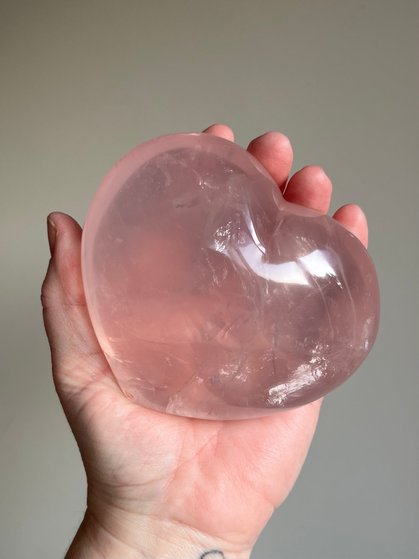 Gemmy Chunky Rose Quartz Heart | High Quality Mozambique Star Rose Quartz