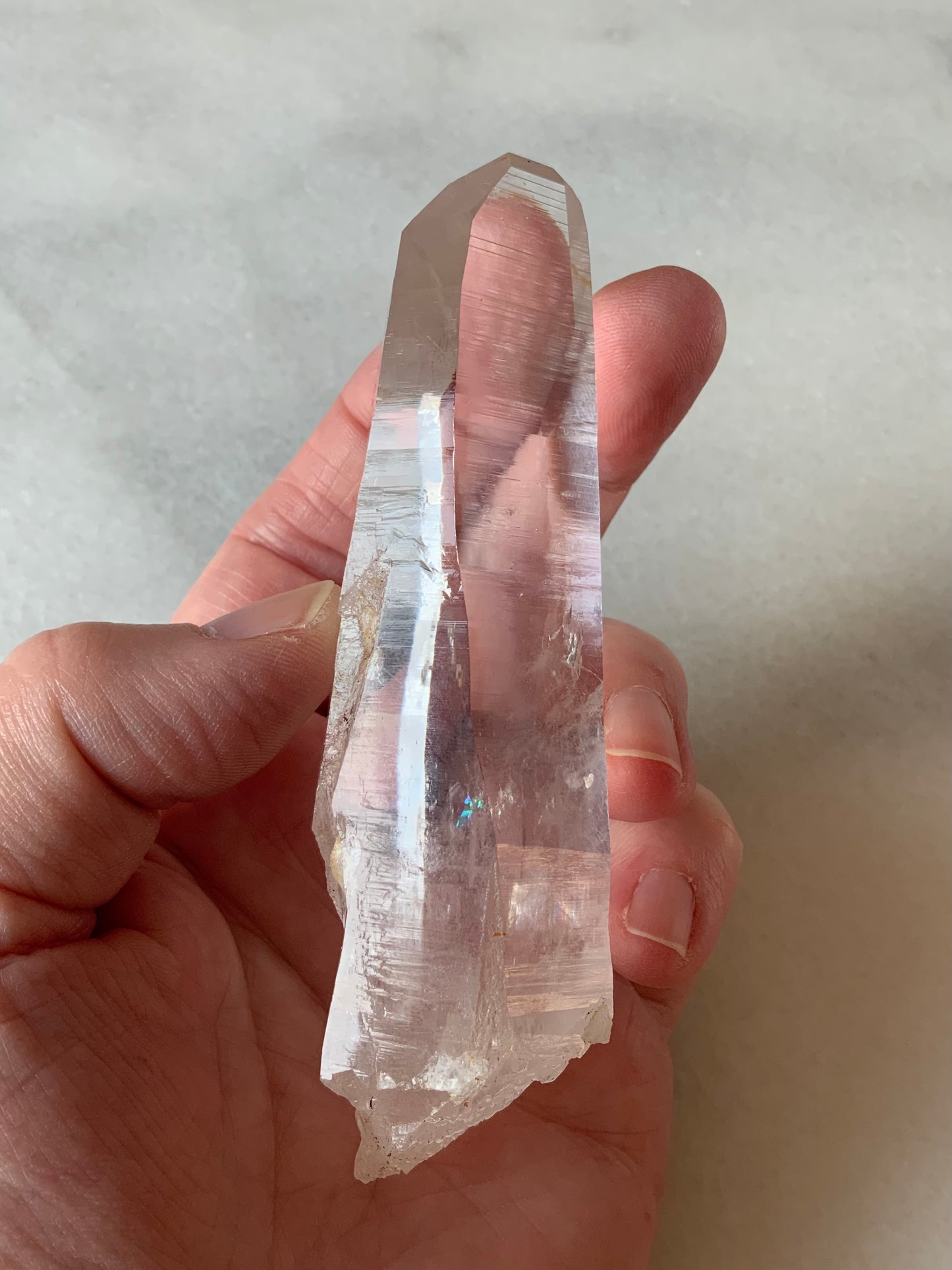 Premium AAA Quality Lemurian Quartz Point | Natural Crystal Clear Clarity #1
