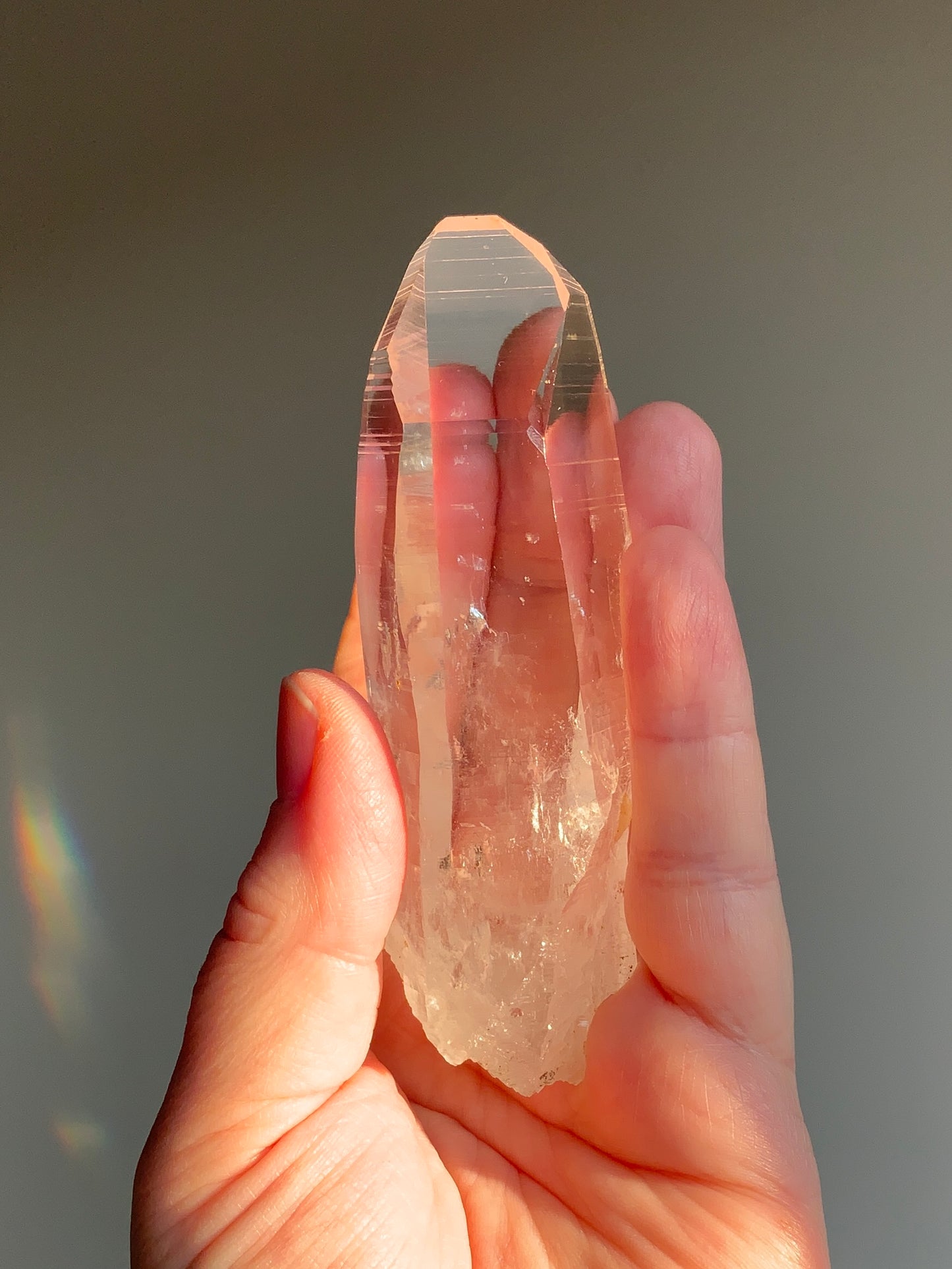 Premium AAA Quality Lemurian Quartz Point | Natural Crystal Clear Clarity #1