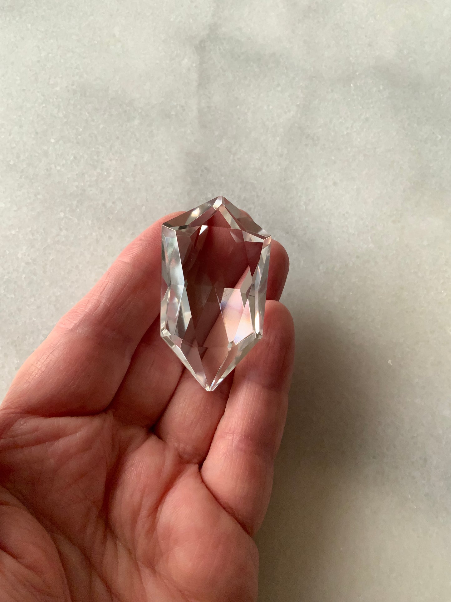 High Quality AAA Clear Quartz Faceted Diamond | Master Healer