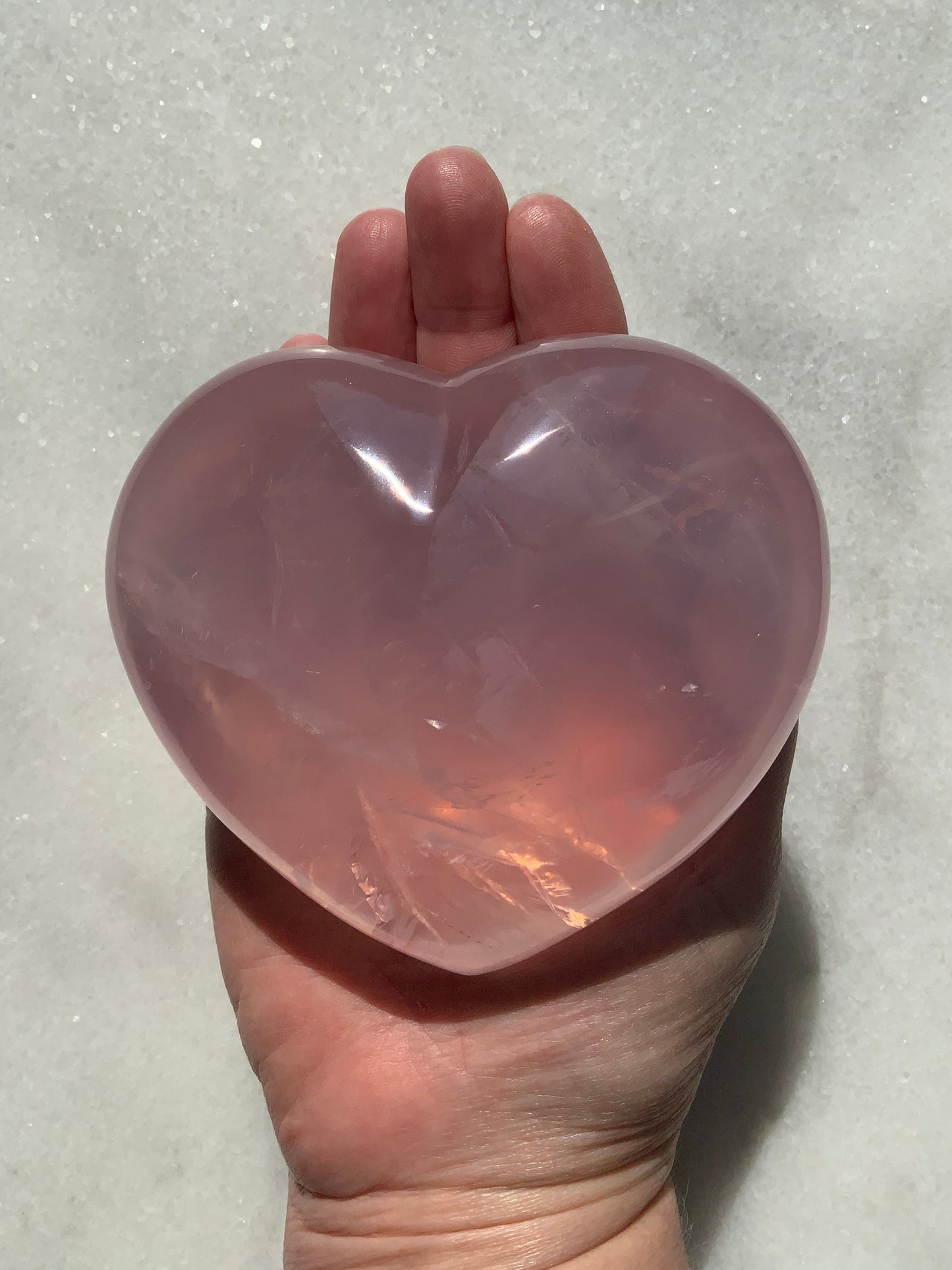 Gemmy Chunky Rose Quartz Heart | High Quality Mozambique Star Rose Quartz