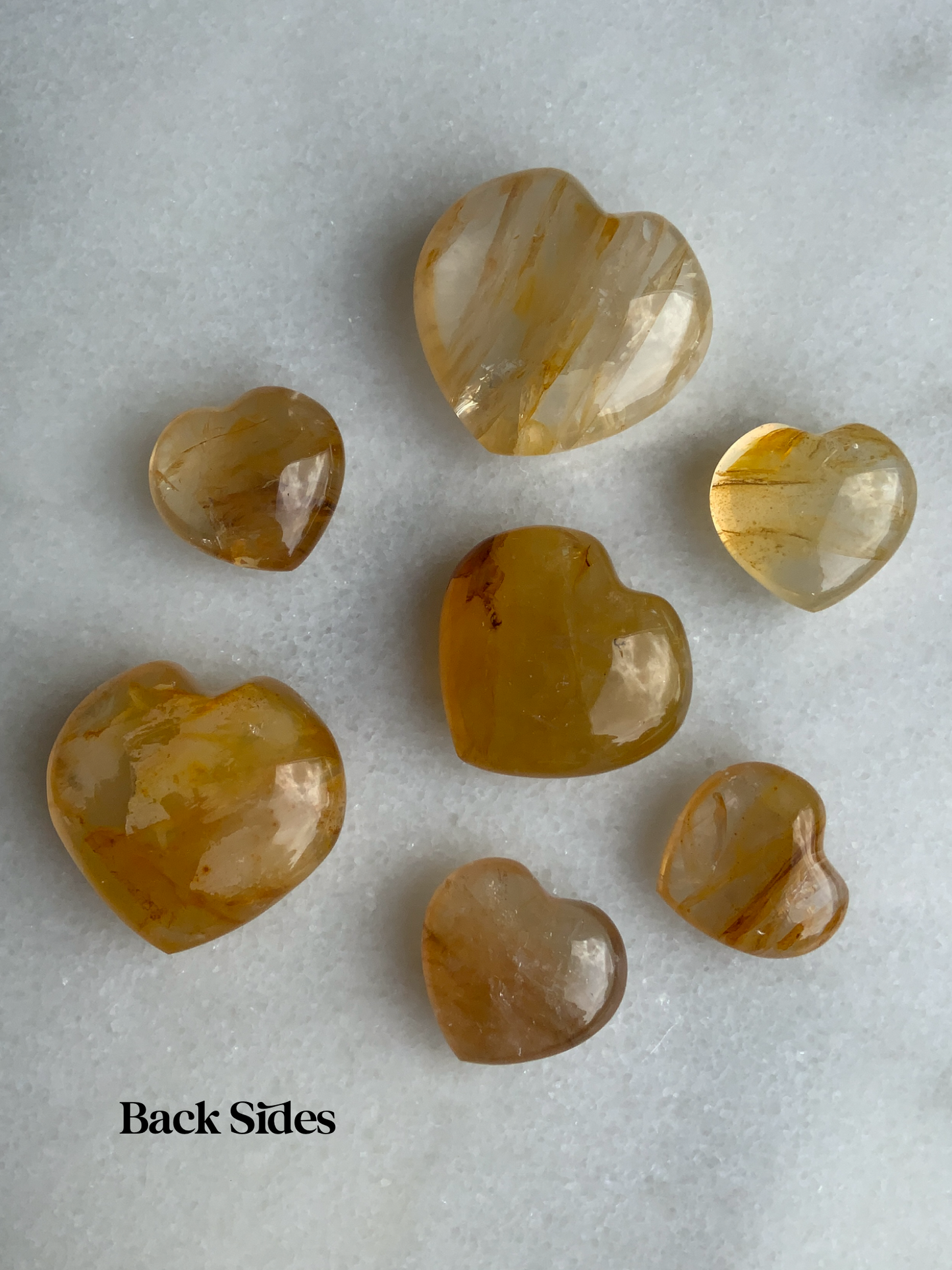 Golden Healer Quartz Puff Hearts | Choose Your Heart