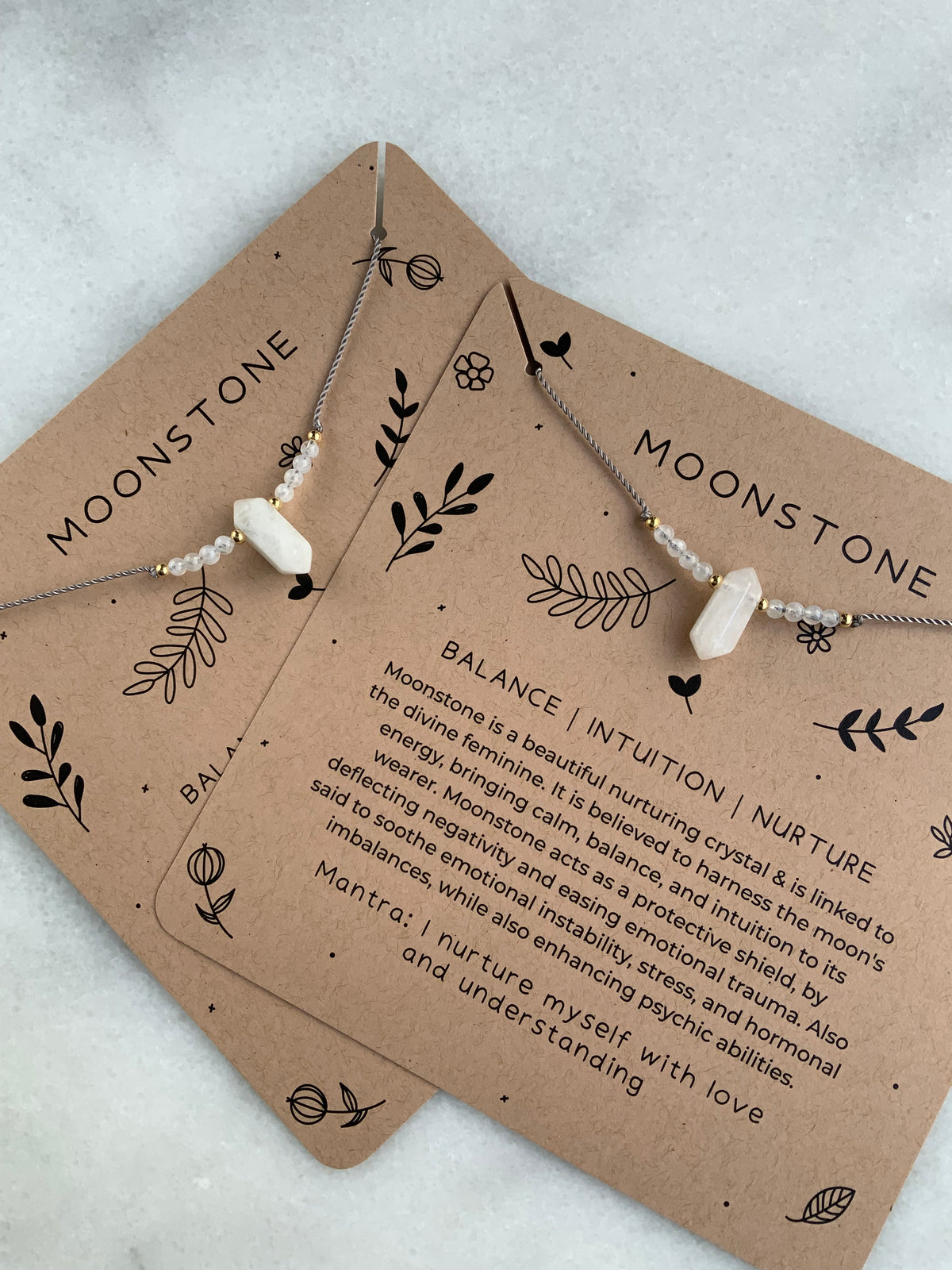 Moonstone Adjustable DT Pendant Necklace