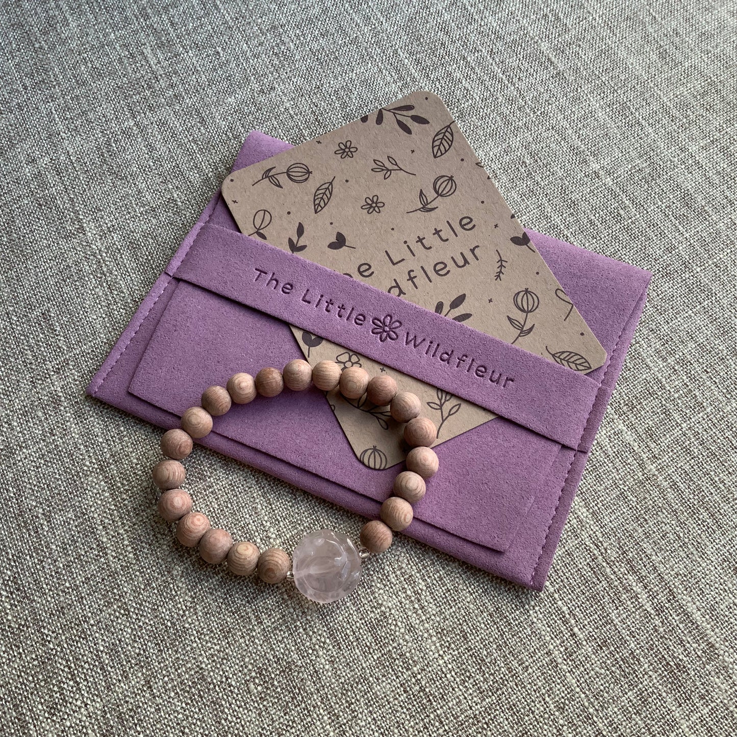 Love Within | Rose Quartz With Rosewood | Aromatherapy Diffuser Bracelet | Crystal Healing Bracelet