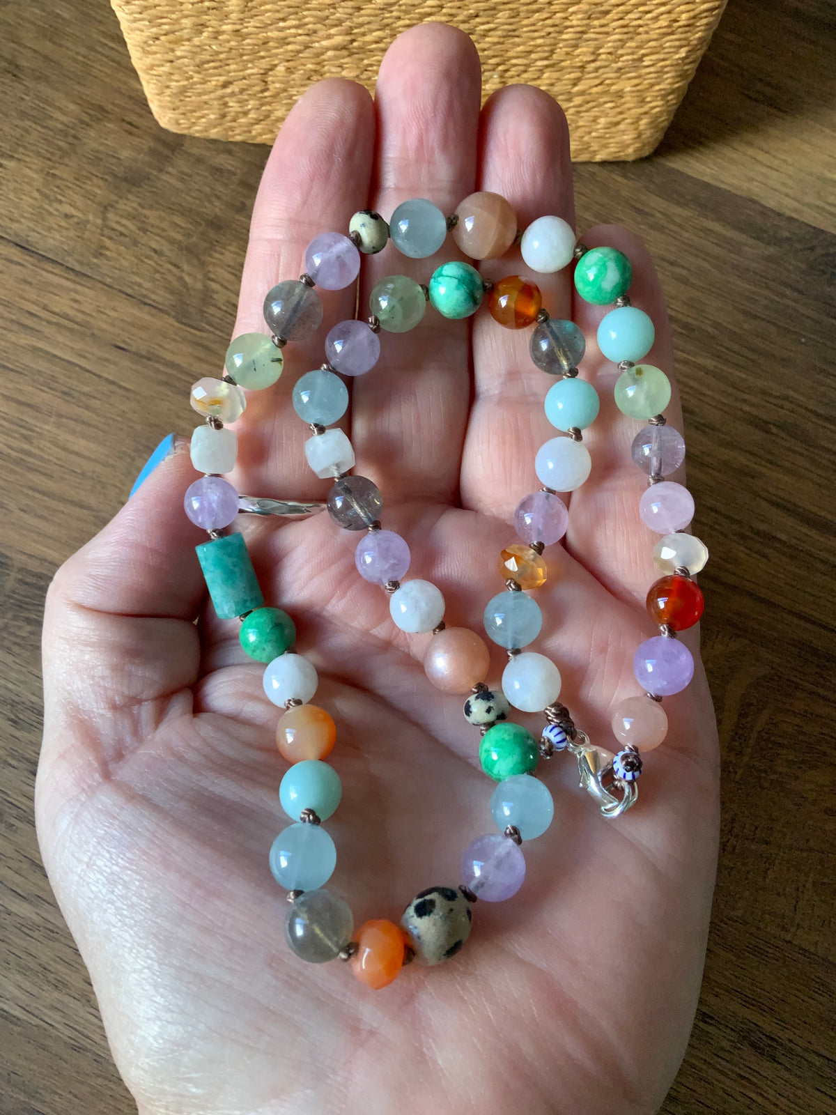 Rainbow Pop Knotted Beaded Necklace
