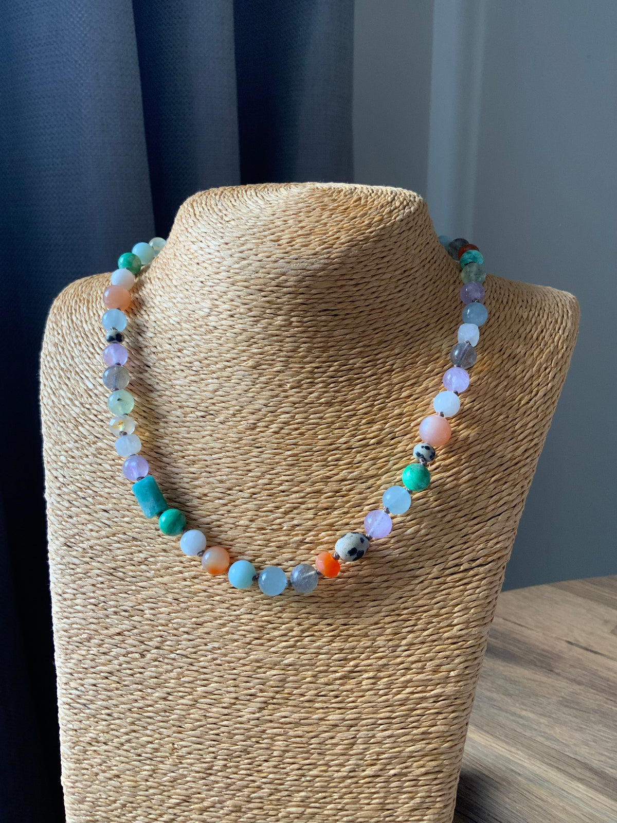 Rainbow Pop Knotted Beaded Necklace