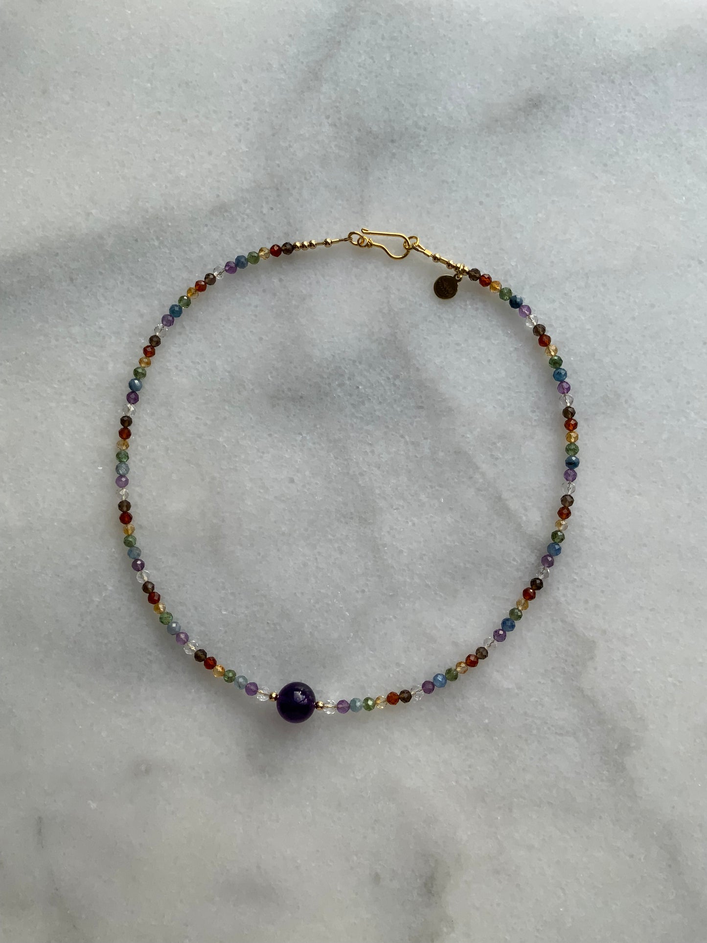Rainbow Chakra Skinny Necklace