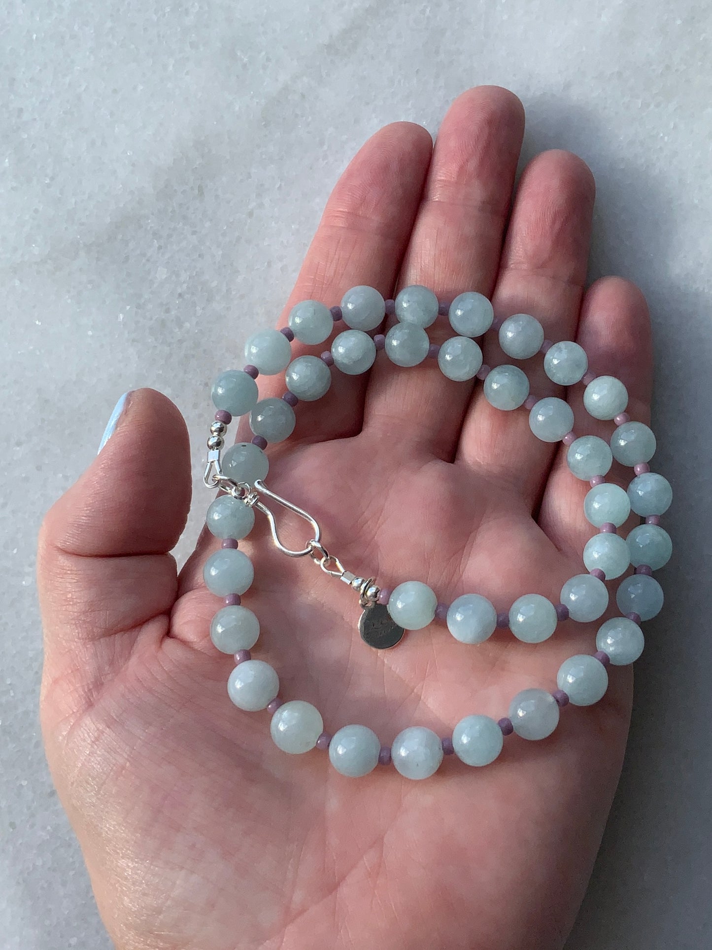 Aquamarine Crystal Candy Necklace