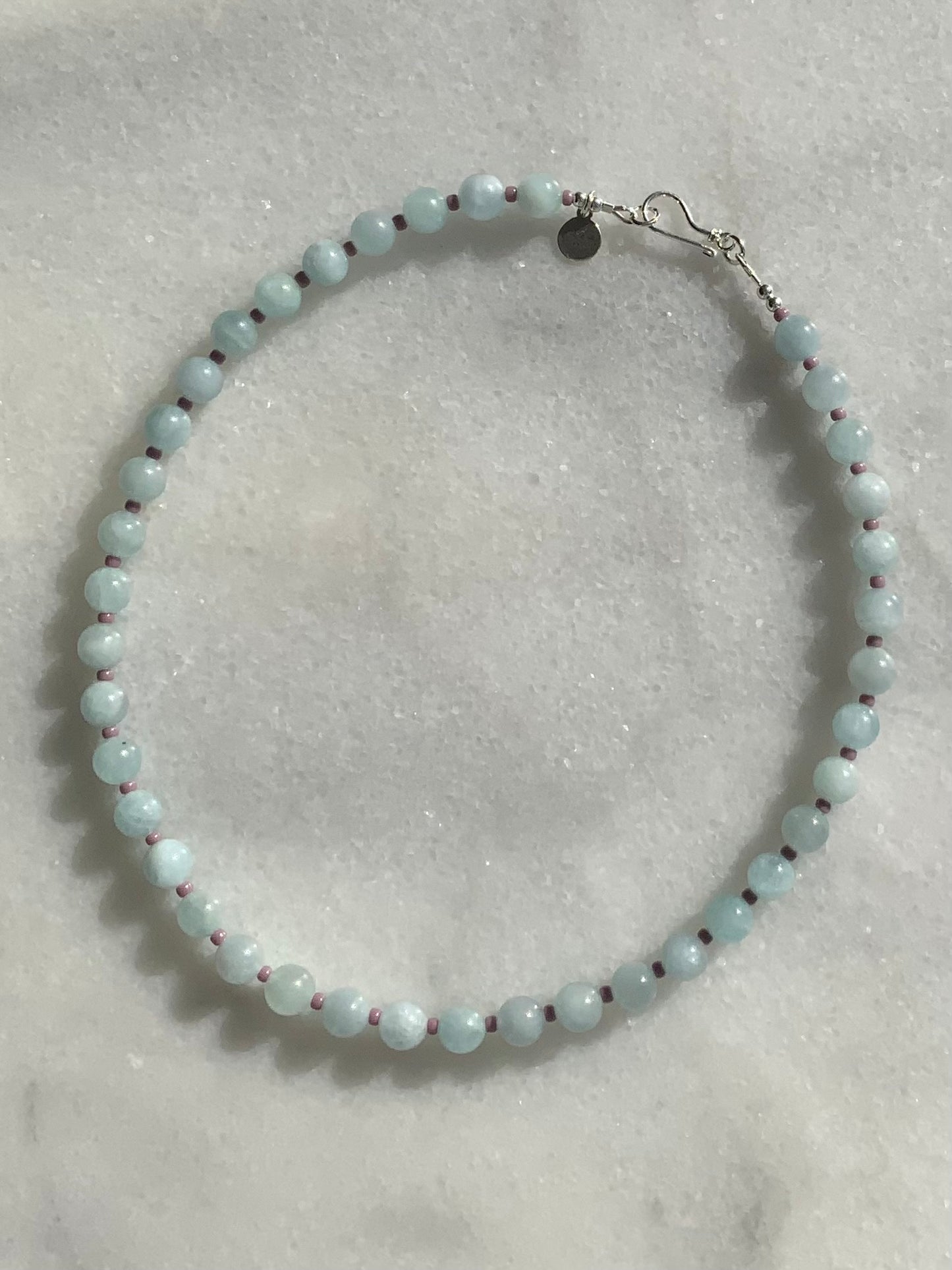 Aquamarine Crystal Candy Necklace