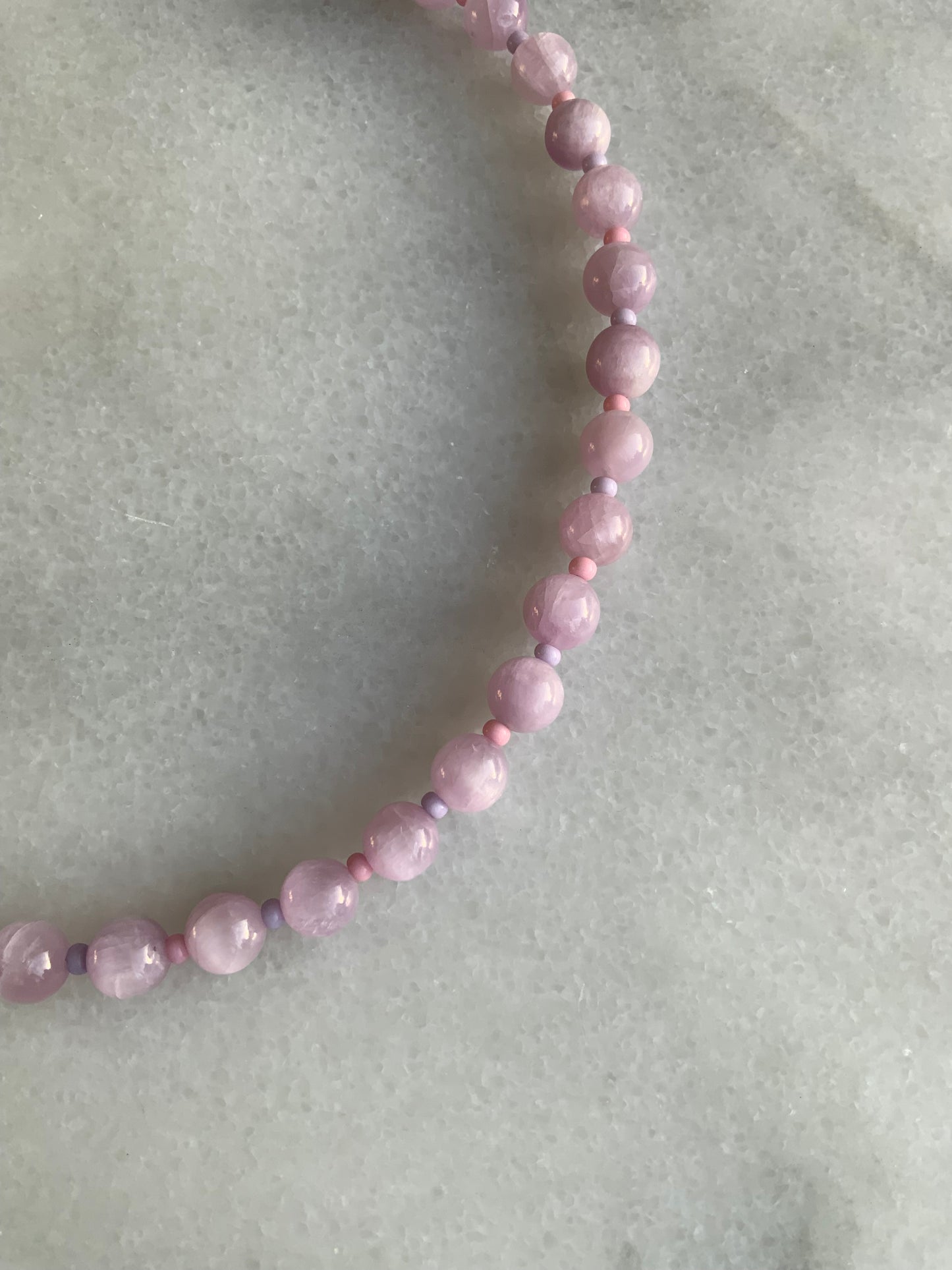 Kunzite Crystal Candy Necklace