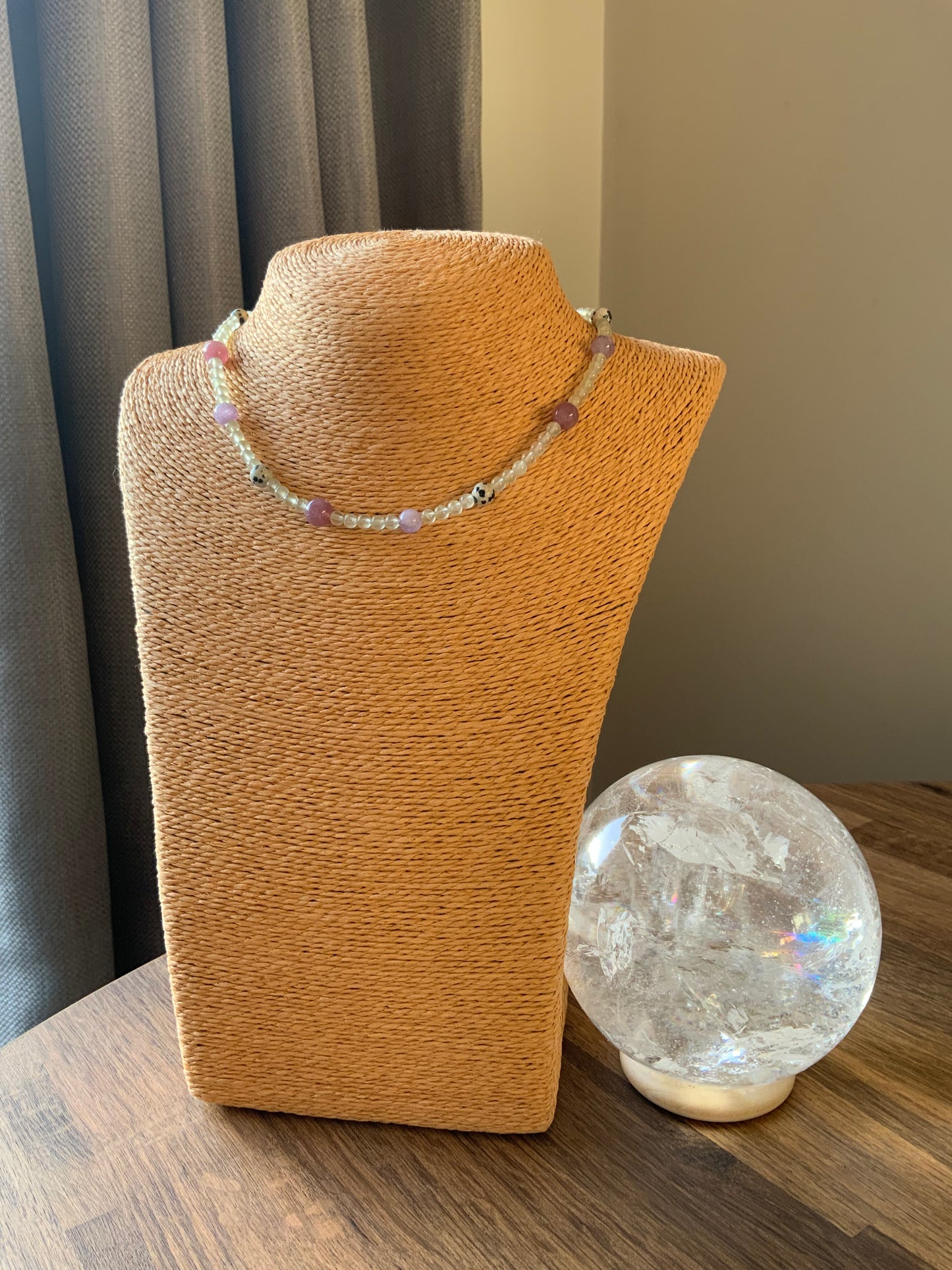 Crystal Pop Prehnite Necklace