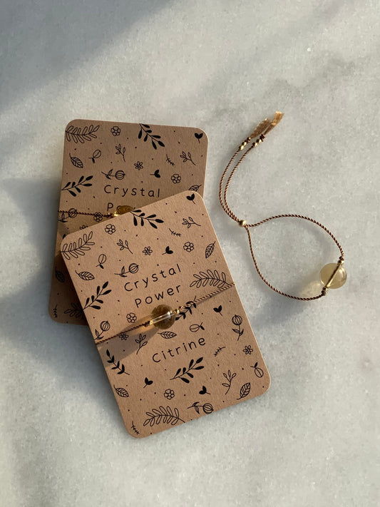 Citrine Crystal Power Adjustable Bracelet