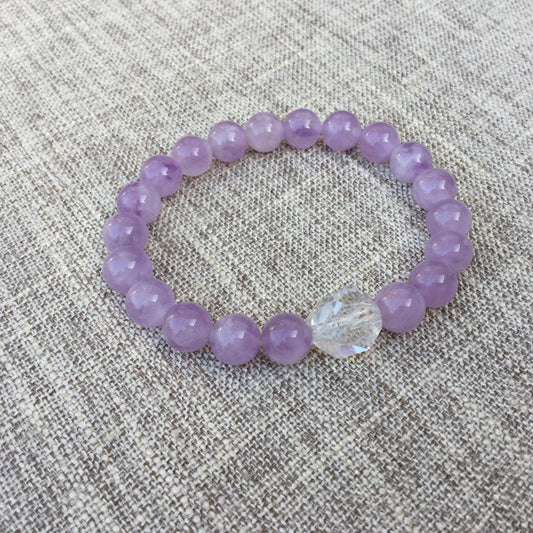 Harmony | Lilac Amethyst & Clear Quartz Crystal Healing Bracelet