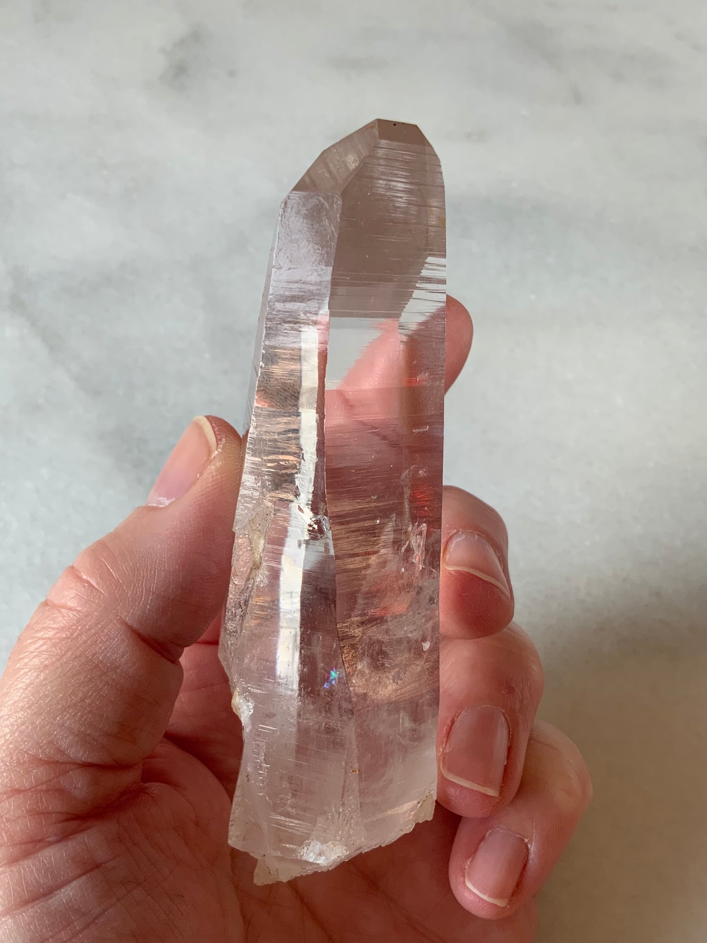 Premium AAA Quality Lemurian Quartz Point | Natural Crystal Clear Clarity #1